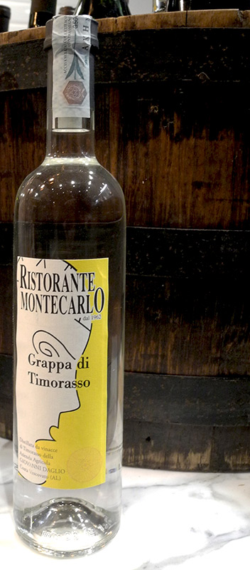 Grappa di Timorasso Ristorante Montecarlo - www.agnolottotortona.it